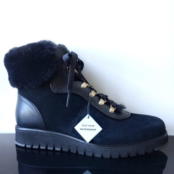 Cole Haan Women's ZeroGrand Explore Upstate Waterproof Genuine Shearling Boot